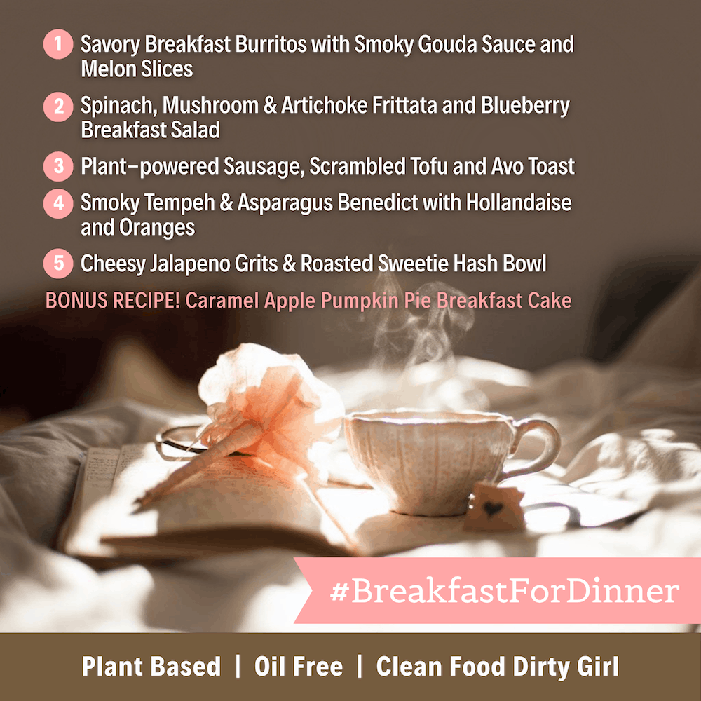 Breakfast for Dinner Plant-Based Meal Plan Menu