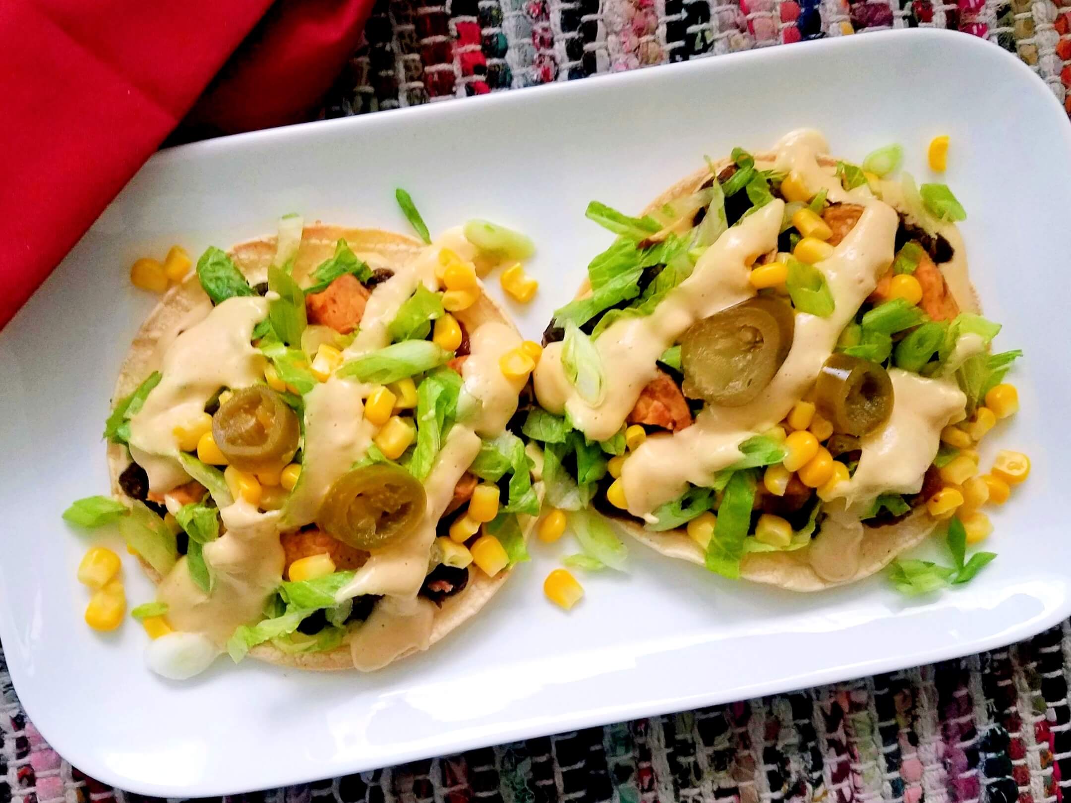 Smoky Black Bean & Sweet Potato Tostadas
