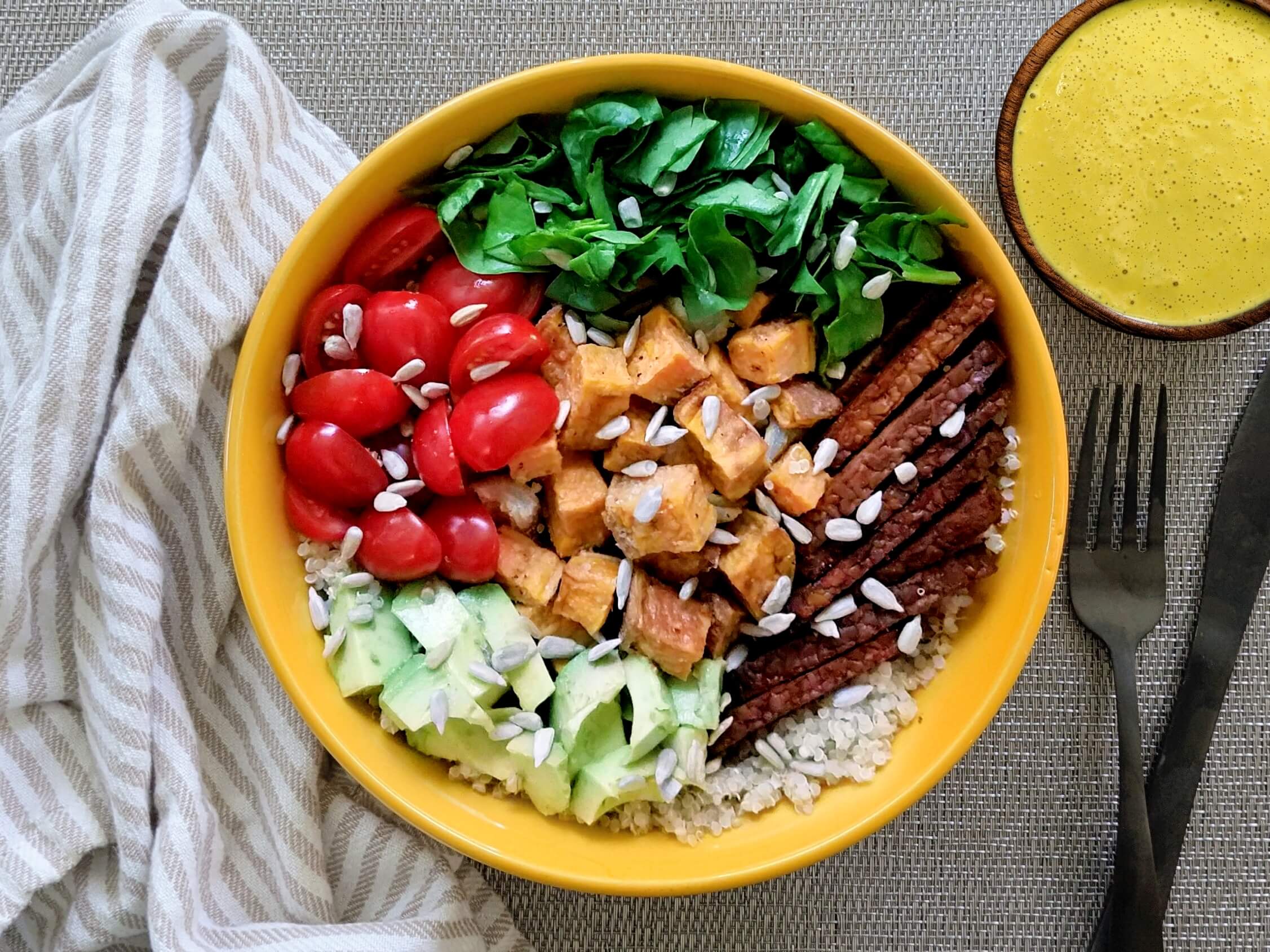 Quinoa Breakfast Bowl with Sunny Side Up Sauce