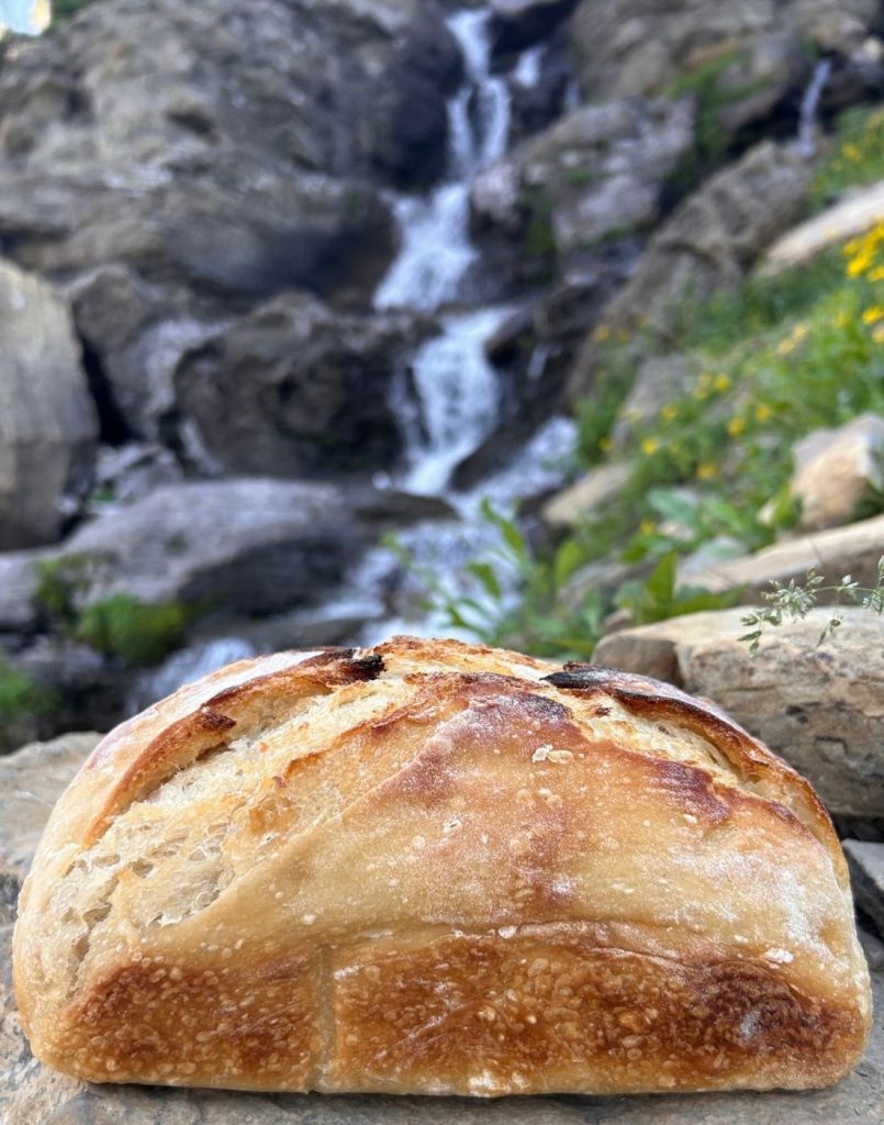 sourdough at a waterfall