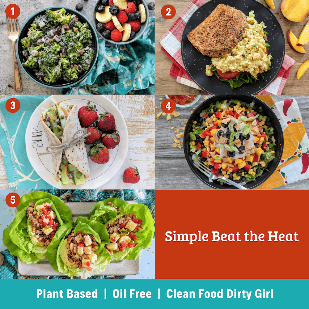 Simple Beat the Heat plant based meal plan
