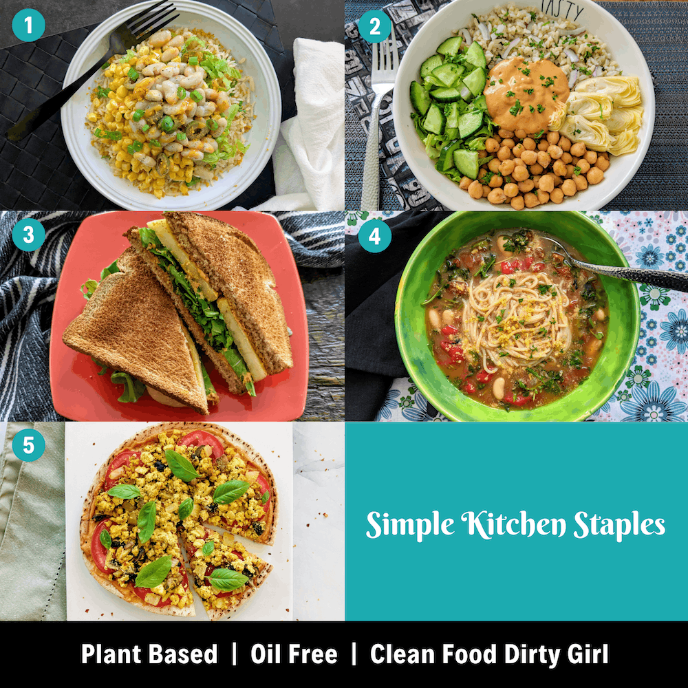 Simple kitchen staples plant based menu