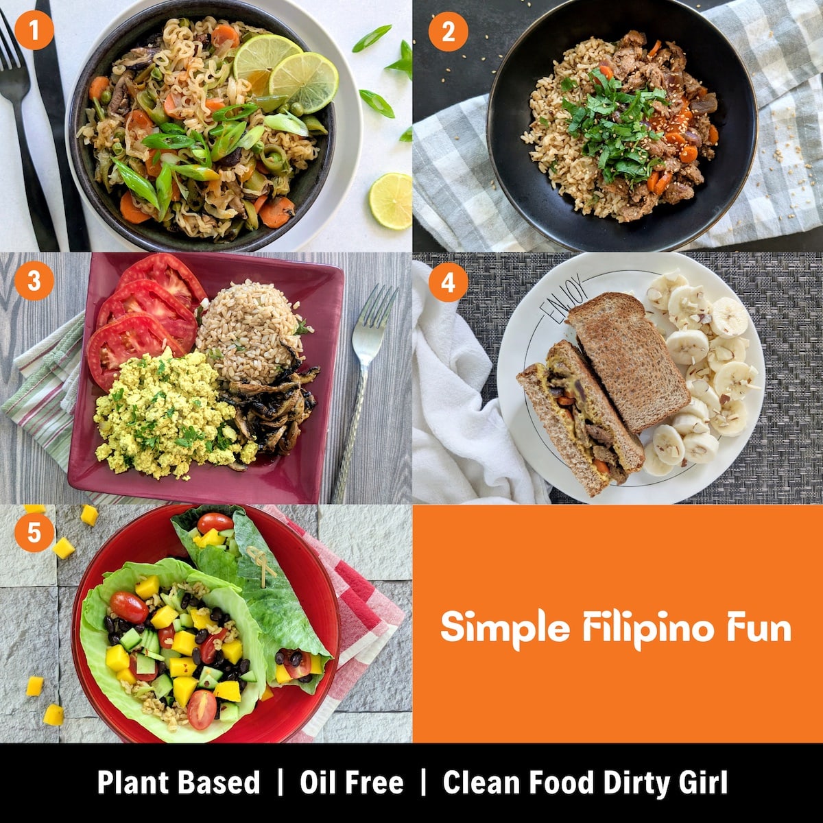 Philippines-Inspired Plant-Based Meal Plan Simple Plant Based Menu