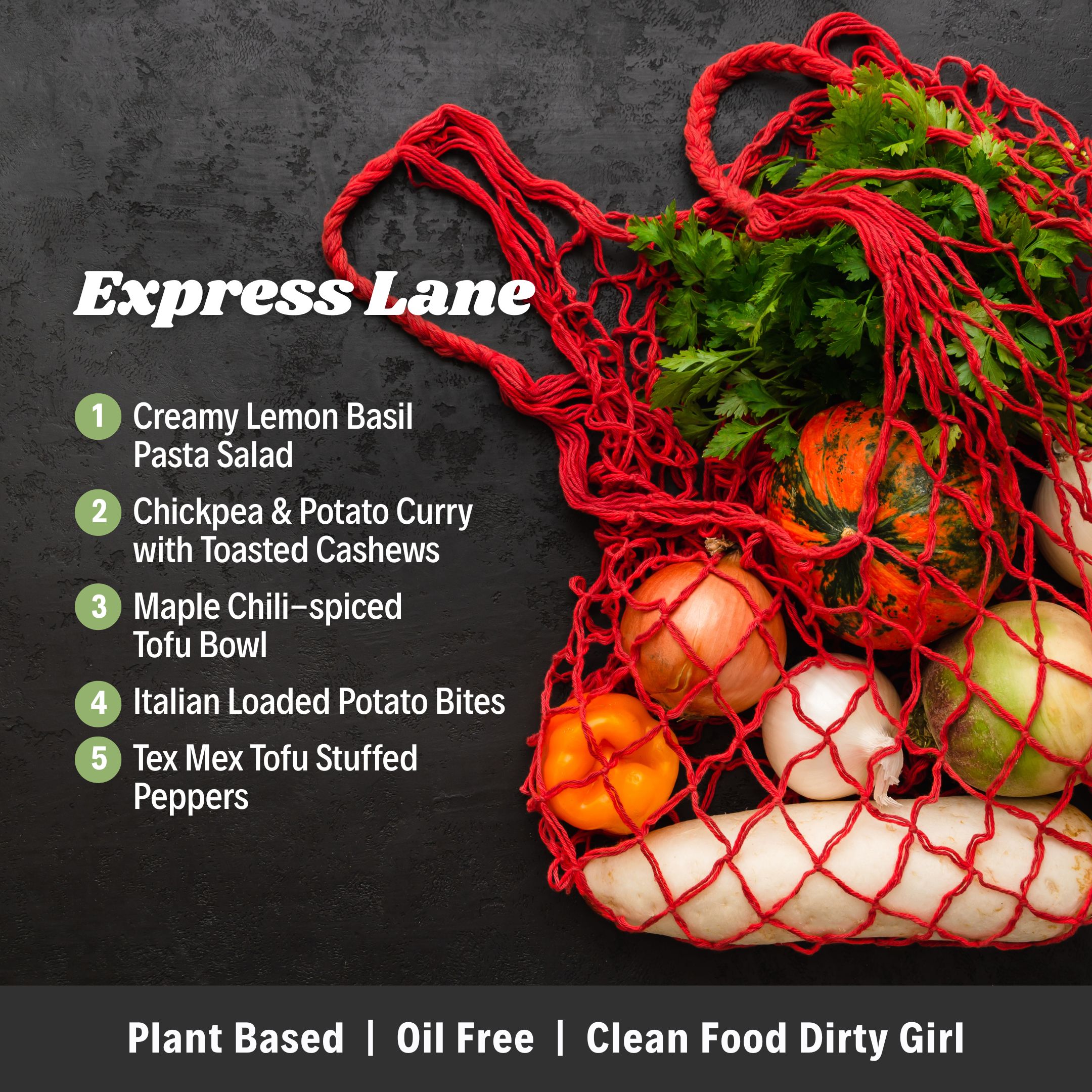 Express Lane Gourmet plant based meal plan