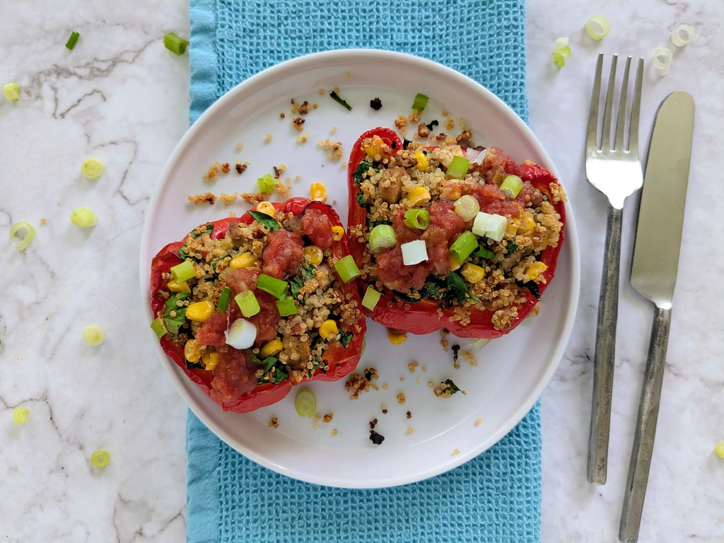 Tex Mex Tofu Stuffed Peppers